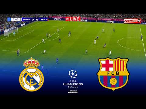 LIVE Real Madrid Vs Barcelona UEFA Champions League 2026 En Vivo Pes 21 Gameplay Simulation