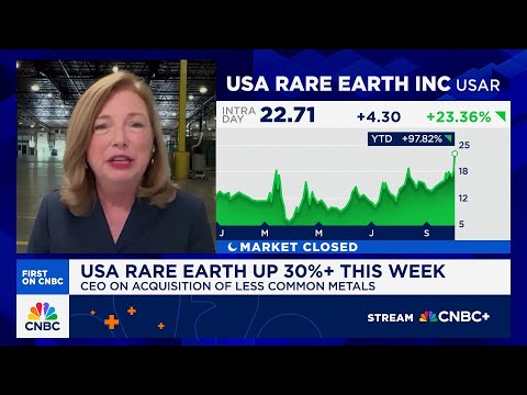 U S Doesn T Just Need Rare Earths Imported It Needs Its Own Supply Chain USA Rare Earth CEO