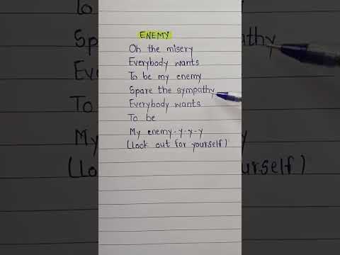 Enemy Imagine Dragons Songlyrics