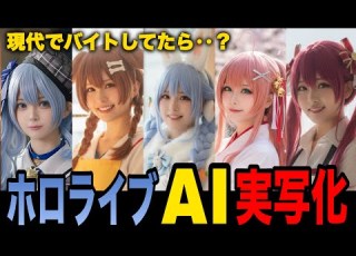  AI実写化 もしホロライブが現実でバイトしてたら 兎田ぺこら さくらみこ 宝鐘マリン 星街すいせい 戌神ころね 白上フブキ がうる ぐら Ai コスプレ ホロライブ Hololive