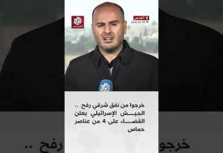 خرجوا من نفق شرقي رفح الجيش الإسرائيلي يعلن القضاء على 4 من عناصر حماس