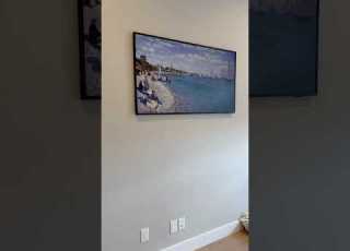  55 Samsung The Frame TV Installation With Hidden One Connect Inside The Wall Frametv Tvmounting