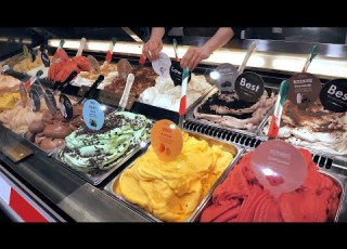 Making Italian Homemade Gelato Ice Cream Korean Street Food