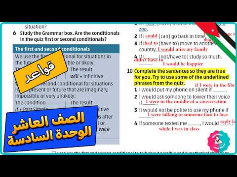عاشر إنجليزي قواعد الشرط الأول والثاني The First Second Conditionals صفحة 5 الوحدة السادسة عاشر إنجليزي قواعد الشرط الأول والثاني The First Second Conditionals صفحة 5 الوحدة السادسة