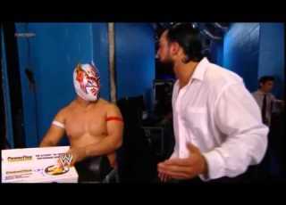 WWE Damien Sandow Tries Talking To Sin Cara Smackdown 26 07 13