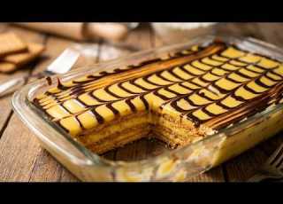  طريقة عمل حلى البسكوت والكريم كراميل حلى بسكوت الشاي Cream Caramel And Biscuit Dessert