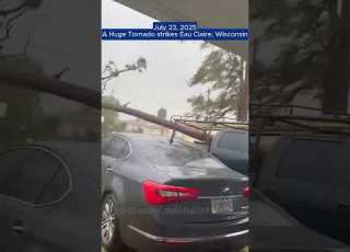 July 23 2025 A Huge Tornado Strikes Eau Claire Wisconsin Tornado Storm Rain Wind Disaster