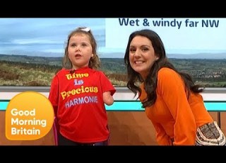  De Vijfjarige Harmonie Rose Presenteert Het Weer Met Laura Tobin Good Morning Britain