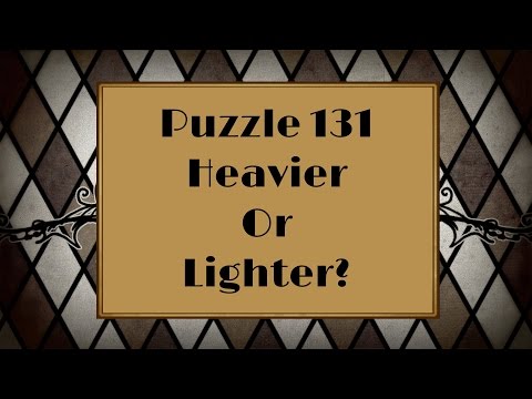 Professor Layton And The Curious Village Puzzle 131 Heavier Or Lighter