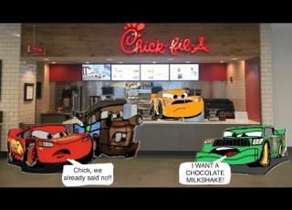 Chick Hicks Throws A Tantrum At Chick Fil A Grounded