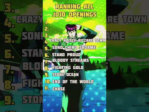 Ranking All JOJO Openings Jojo Ranking Anime Opening