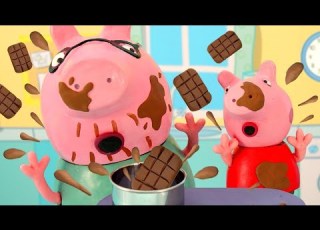 Peppa Pig Official Channel Peppa Pig Toys Making A Chocolate Birthday Cake With Peppa Pig