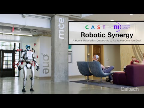 Robotic Synergy A Humanoid And M4 Collaborate To Achieve A Common Goal