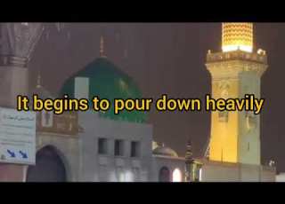 About Yesterday 25th August 2025 Beautiful Azan E Maghrib In Masjid Al Nabawii And Rainfall