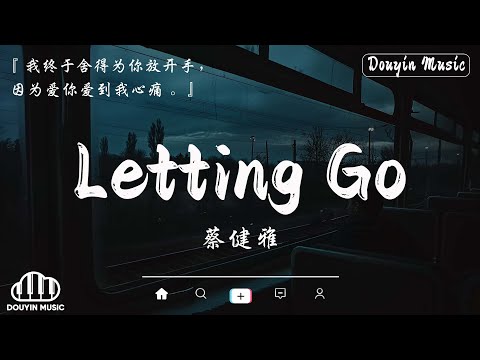 蔡健雅 Letting Go I M Letting Go 我终于舍得为你放开手 因为爱你爱到我心痛 高音質 動態歌詞Lyrics