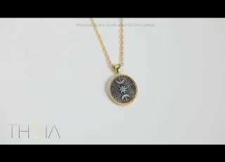  Triple Goddes Wicca Symbol Charm Necklace NECK 1369