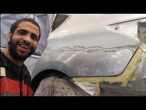 Car Repair Putty معجون صنفرة رفرف حديد مجلفن فضي ضبط السوكة طرق دهان السيارات