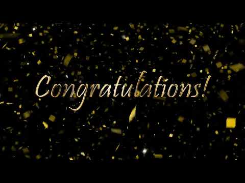 2 Hour Congratulations Background Video With Gold Confetti And Music 365Edits Com
