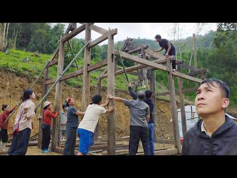 Everyone Came To Help Hang Build The Wooden House And Hang Felt Very Grateful