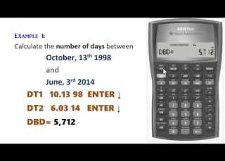 BA II Plus Calculating Dates Days Month Day Year