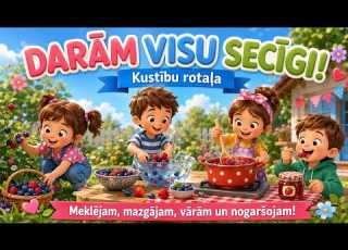  DARĀM VISU SECĪGI Kustību Rotaļa Par Ogām Un Ievārījuma Gatavošanu 3 5 Gadi