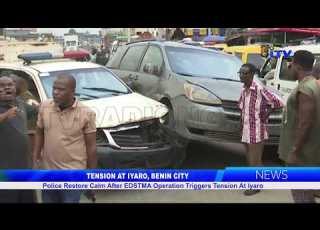  TENSION AT IYARO BENIN CITY Police Restore Calm After EDSTMA Operation Triggers Tension At Iyaro