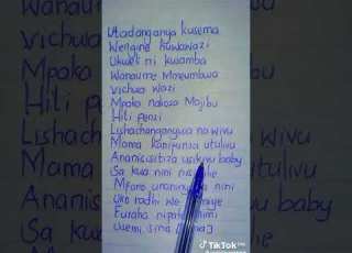 Nandy Ft Harmonize Mi Sina Book Lyrics