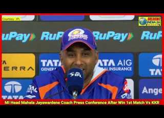  Mumbai Indians Head Mahela Jayawardene Coach Press Conference After Win 1st Match Vs KKR