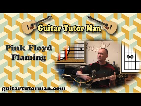 Flaming Pink Floyd Acoustic Guitar Tutorial