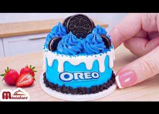 So Pretty Mini Blue Oreo Drip Cake Decorating Ideas ASMR Cooking Mini Food
