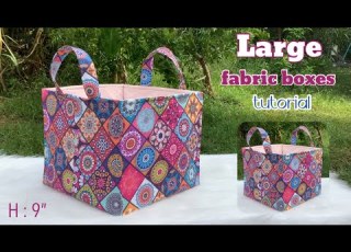 How To Sew Large Fabric Boxes Tutorial Sewing Large Fabric Boxes Diy Diy Large Fabric Boxes Tutorial