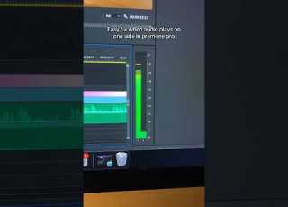  An Easy Fix To When Audio Plays On One Side In Premiere Pro