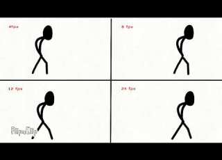  Difference Between 4 8 12 24 Fps Using A Stickman Animation FlipaClip