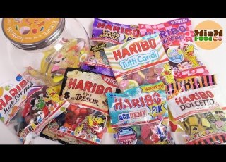  CANDY NEW HARIBO CANDY Studio Bubble Tea Food Unboxing Haribo Candies
