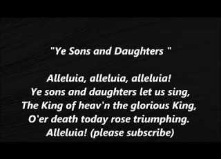  O Ye SONS And DAUGHTERS Easter Hymn Lyrics Words Text O Filii Et Filiae Alleluia Sing Along Song