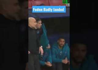 Phil Foden Badly Landed Onto The Ground Against Ath Madrid