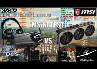  MSI RTX 5080 INSPIRE 3X OC Vs EVGA 3080Ti Hybrid MSAA In DCS World Benchmark Comparison 1440p