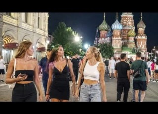 Moscow Russian Nightlife Vibes 4 AM City Walk Real Weekend Party Atmosphere Street Life