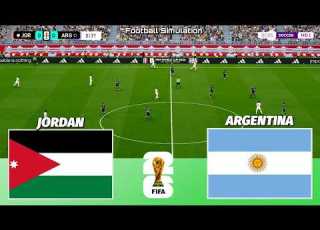 LIVE Jordan Vs Argentina FIFA World Cup 2026 PES 21 Simulation