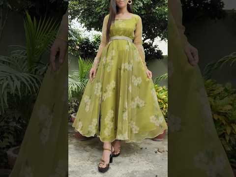 Organza Frock Cutting And Stitching Meesho Frock Cutting Stitching Designing Viral Shorts Reels