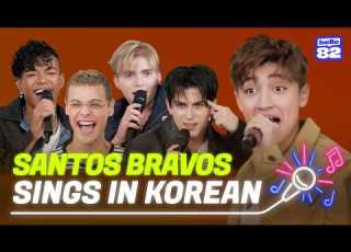 HYBE S Latin American Boy Band Sings In Korean For The First Time ㅣSANTOS BRAVOSㅣTry Lingual Live