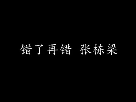 错了再错 张栋梁 歌词版