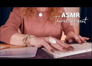 Sensitive ASMR Travel Agency Appointment Whispered Typing Pages Light Tapping