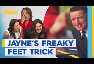 Jayne Shows Off Her Freaky Foot Skill To Co Hosts Today Show Australia