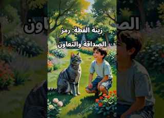  زينة القطة رمز الصداقة والتعاون