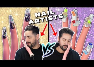 THE BEST ACRYLIC NAIL ART TUTORIAL Robert VS James The Welsh Twins