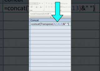  Excel CONCAT Funktion Fehler BEHOBEN Shorts
