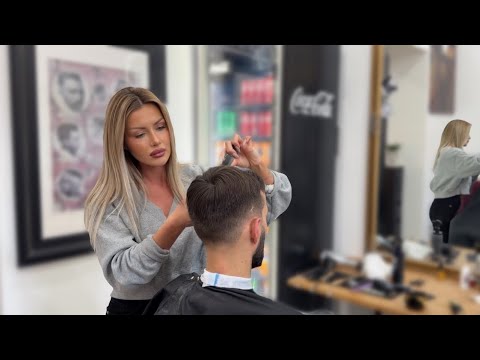 ASMR Haircut Beard Trim Shave Calm Barber Sounds By Victoria