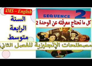  English MS4 Synonyms And Antonyms السنة الرابعة متوسط مصطلحات اليزية للفصل الثاني