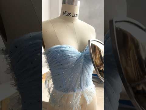 Making A Midi Sky Blue Prom Dress With Removable Straps Fashion Sewing Promdress
